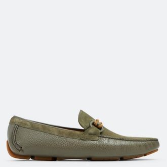 Ferragamo Gancini Ornament Loafers, Size 9 EE