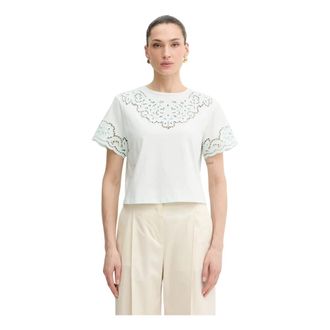 Twinset Dames, Tops, Blauw, Maat: S Katoen
