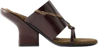 Dries Van Noten Pantofole in pelle Dries Van Noten con finiture in raso