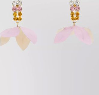Marni crystal-embellished flower earrings