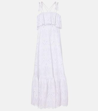 Etro Broderie anglaise cotton-blend maxi dress
