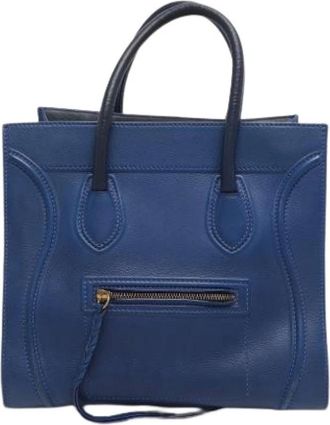 Celine Pre-owned Handbags, female, Blue, Size: ONE SIZE Pre-owned Phantom Luggage Tote