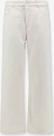 Ami Pantaloni in white denim - AMI PARIS - gender_Man
