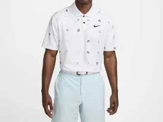 Nike Mens Dri-Fit Golf Polo In White