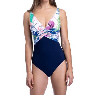 Gottex V-Neck Underwire One Piece Swimsuit In Pro Club Tropicana