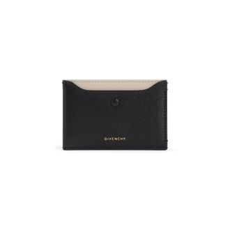 Givenchy Black Calf Leather Credit Card Case-Donna