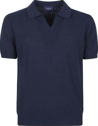Drumohr Short Sleeve Jhonny Cotton-Blend Polo Shirt