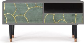 StoryZ Mueble de TV azul-verde 1 cajón y 1 puerta L 115 cm