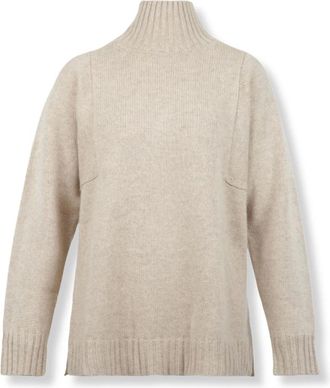 Max Mara Truien & Vesten, Dames, Beige, XS, Kasjmier, Aceti Turtleneck