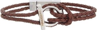 Ferragamo Ferragamo Gancini Leather Bracelet