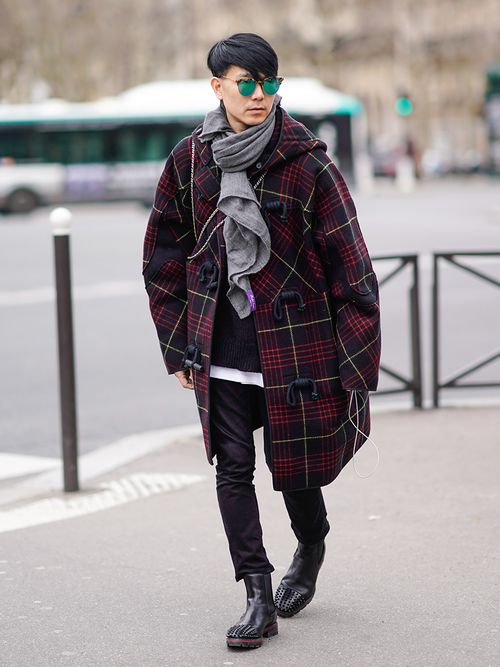 streetstyle mann mantel