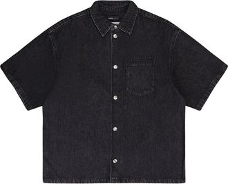 Purple Camicia denim Black a maniche corte - Nero