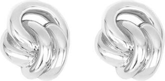 Petit Moments Miami Knot Stud Earrings in Silver at Nordstrom