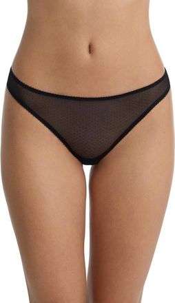 Skarlett Blue Jolie Sheer Lace Thong in Black at Nordstrom, Size X-Large