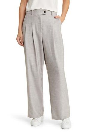 Masai Perlias Wide Leg Pants in Light Grey Melange at Nordstrom Rack, Size X-Small
