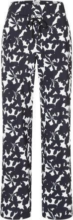 MAC Broeken Stoffhose MAC EASY WIDELEG, Damen, Gr. 34, L&auml;nge 30, schwarz (schwarz season printed), Web, Obermaterial: 75% Polyester, 25% Elasthan, bedruckt, weit 