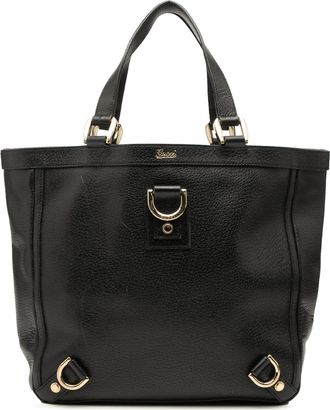 Gucci Pre-owned Womens Calfskin Abbey D Ring Tote - Black Leather - One Size