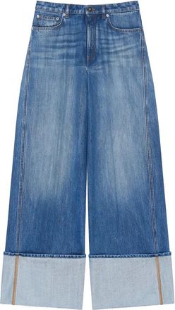 Givenchy Turn Up Denim Broek - Dames - Loose Fit Jeans - Blauw - W26 - Denim - Jeans
