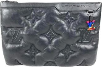 Louis Vuitton Pre-owned Vintage Clutch - Dames - Vintage Clutch - Zwart - ONE Size - Leer - Vintage