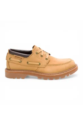 CAT CAT (Caterpillar) Mens Honey Brown Leather Low-Cut Boots - Colorado Boat Lo