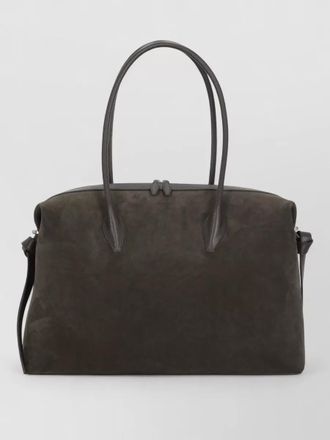 Yuzefi suede tote bag detachable shoulder strap