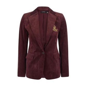 Ralph Lauren Blazer in Velluto a Coste 14 Fili - - Jackets - Donna - Rosso - XS