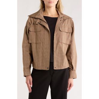 Theory Belted Cargo Jacket in Brown Multi at Nordstrom Rack, Size Small