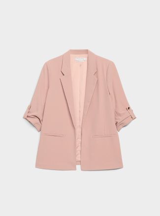 Contemporaine Womens Lightweight crepe open casual jacket