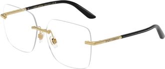 Dolce & Gabbana Elegante Brilmontuur met Gouden en Zwarte Accenten - unisex - Brillen - Geel - ONE Size - Accessoires