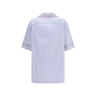 Dolce & Gabbana Womens Blue Cotton Shortsleeve Shirt