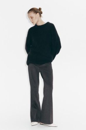 H&M Bootcut Crease-front Trousers in Dark Gray at Nordstrom, Size Xx-Large