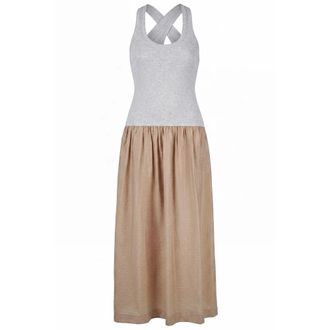 8pm Midi Dresses, female, Multicolor, Size: XS Abito lungo Macao bicolore