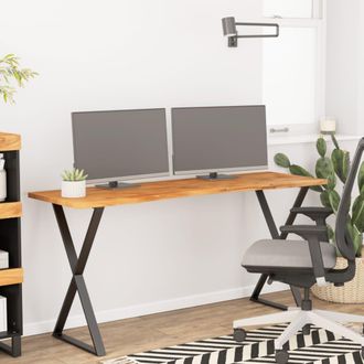 Berkfield Home Desk Top 140x50x2.5 cm Rectangular Solid Wood Acacia in Brown