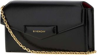 Givenchy Womens Black Leather Antigona Clutch Borse A Mano
