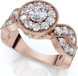 Pompeii3 1Ct TW Wendy Diamond Engagement Ring 10k Gold Lab Grown