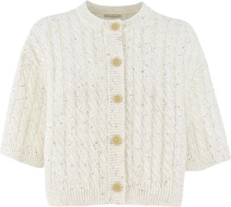 Brunello Cucinelli Cardigans, female, White, L, Cardigan