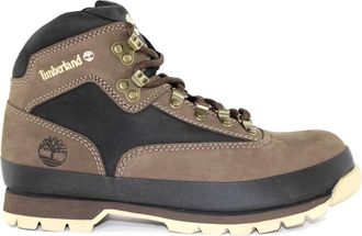 Timberland Mid Hiker Bruin Leren Laarzen - Heren - Veterlaarzen - Bruin - 45 EU - Leer - Schoenen