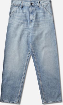 Carhartt Work in Progress Men s Single Knee Pants Blue (Heavy Worn Bleached)