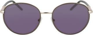 Longchamp 53mm Gradient Round Sunglasses in Gold/khaki at Nordstrom Rack