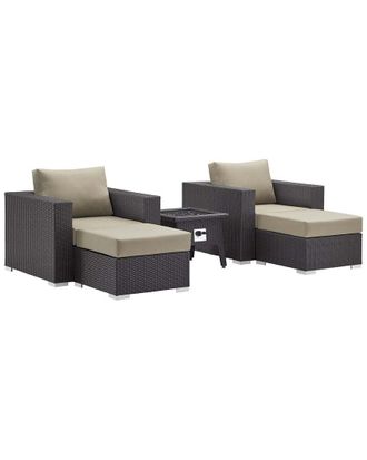 ModWay Convene 5-Piece Set Outdoor Patio With Fire Pit