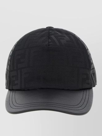 Fendi ff monogram cap featuring curved brim