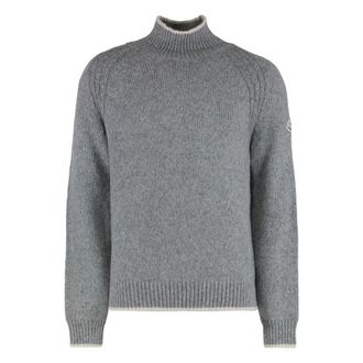 Moncler Turtlenecks, male, Gray, Size: 2XL Turtleneck Sweater