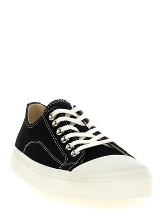 Moschino Canvas Lace-Up Sneaker - Black