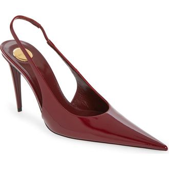 Saint Laurent Guermantes Slingback Pump in Lust Red at Nordstrom, Size 9.5Us