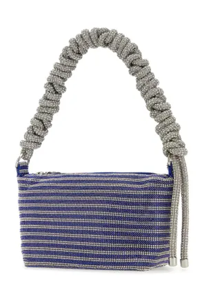 Kara Womens Two-Tone Rhinestones Handbag Cobaltstripe Borse A Mano