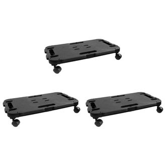 vidaXL Plataformas Con Ruedas 3 Unidades Polipropileno Negro 200 Kg Vidaxl