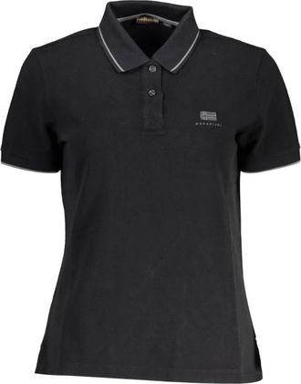 Napapijri Zwart Polo Shirt Korte Mouwen Vrouwen - Dames - Polos - Zwart - M - Tops