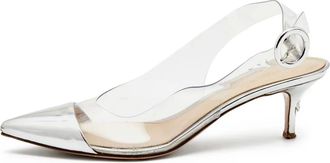 Gianvito Rossi Pumps con tacco metallizzato - Bianco