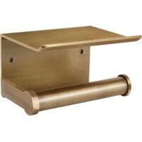 OEM Portarrollos De Papel Higi&eacute;nico Con Estante, Soporte De Pared Con Estante De Almacenamiento, Adhesivo 3m, Aluminio (bronce Dorado) - Crezuo