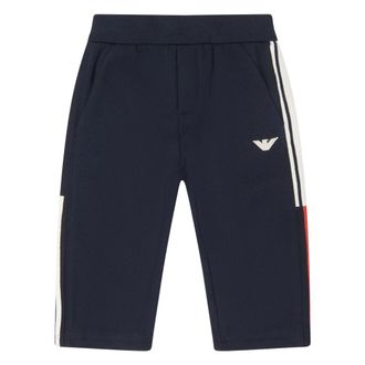 Emporio Armani Logo Jogtgers - male - Emporio Armani - Sweatpants - Blue - 18 M - Kids